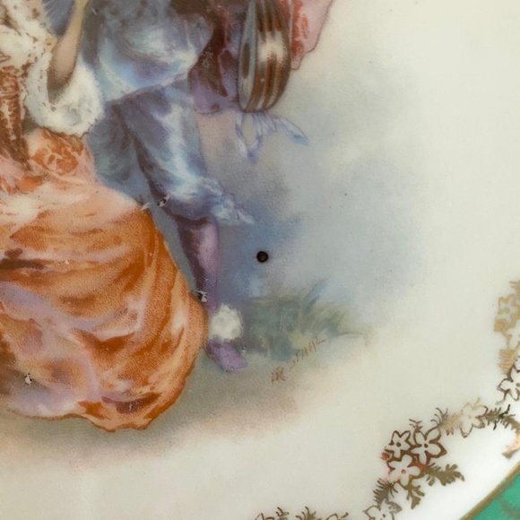 Antique Victoria Carlsbad Austria Signed FR. Stahl Raised Border Design Plate - Picture 9 of 9